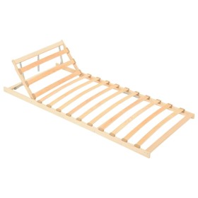 Slatted bed base with 13 slats adjustable headboard 90x200 cm by , Beds and slatted bases - Ref: Foro24-327262, Price: 75,99 ...