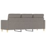 3-seater taupe gray fabric sofa, 180 cm by , Sofas - Ref: Foro24-359250, Price: 301,51 €, Discount: %