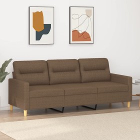 3-seater brown fabric sofa 180 cm by , Sofas - Ref: Foro24-359246, Price: 301,75 €, Discount: %