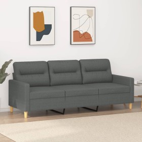 Dark gray 3-seater fabric sofa, 180 cm by , Sofas - Ref: Foro24-359244, Price: 303,99 €, Discount: %