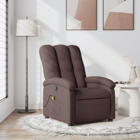 Dark brown fabric reclining massage chair by , Armchairs - Ref: Foro24-371744, Price: 241,30 €, Discount: %