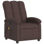 Dark brown fabric reclining massage chair by , Armchairs - Ref: Foro24-371744, Price: 244,40 €, Discount: %