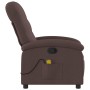 Dark brown fabric reclining massage chair by , Armchairs - Ref: Foro24-371744, Price: 244,40 €, Discount: %