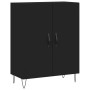 Tall black plywood sideboard 69.5x34x180 cm by , Sideboards - Ref: Foro24-3198370, Price: 180,06 €, Discount: %