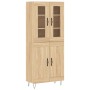 Aparador alto madera contrachapada color roble 69,5x34x180 cm de , Aparadores - Ref: Foro24-3198372, Precio: 155,05 €, Descue...