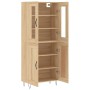 Aparador alto madera contrachapada color roble 69,5x34x180 cm de , Aparadores - Ref: Foro24-3198372, Precio: 155,05 €, Descue...