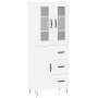 Tall white plywood sideboard 69.5x34x180 cm by , Sideboards - Ref: Foro24-3198497, Price: 175,90 €, Discount: %