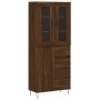 Aparador alto madera contrachapada marrón roble 69,5x34x180 cm de , Aparadores - Ref: Foro24-3198504, Precio: 176,35 €, Descu...