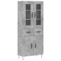 Concrete gray plywood tall sideboard 69.5x34x180 cm by , Sideboards - Ref: Foro24-3198565, Price: 161,57 €, Discount: %