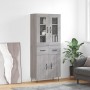 High sideboard sonoma gray plywood 69.5x34x180 cm by , Sideboards - Ref: Foro24-3198567, Price: 165,99 €, Discount: %