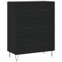 Aparador alto madera contrachapada negro 69,5x34x180 cm de , Aparadores - Ref: Foro24-3198434, Precio: 209,34 €, Descuento: %