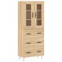 High oak-colored plywood sideboard 69.5x34x180 cm by , Sideboards - Ref: Foro24-3198436, Price: 171,84 €, Discount: %