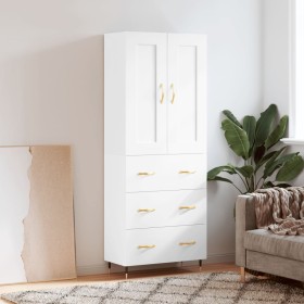 Tall white plywood sideboard 69.5x34x180 cm by , Sideboards - Ref: Foro24-3199729, Price: 160,99 €, Discount: %