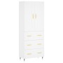 Aparador alto madera contrachapada blanco 69,5x34x180 cm de , Aparadores - Ref: Foro24-3199729, Precio: 170,05 €, Descuento: %