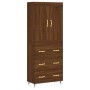 Aparador alto madera contrachapada marrón roble 69,5x34x180 cm de , Aparadores - Ref: Foro24-3199736, Precio: 167,45 €, Descu...