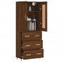 Tall brown oak plywood sideboard 69.5x34x180 cm by , Sideboards - Ref: Foro24-3199736, Price: 167,45 €, Discount: %