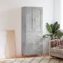 Tall plywood gray concrete sideboard 69.5x34x180 cm by , Sideboards - Ref: Foro24-3199797, Price: 161,86 €, Discount: %