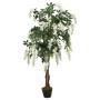 Artificial wisteria tree with 840 green and white leaves, 120 cm tall. by , artificial flora - Ref: Foro24-359007, Price: 90,...