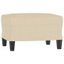 Sillón con taburete tela crema 60 cm de , Sofás - Ref: Foro24-3201031, Precio: 212,27 €, Descuento: %