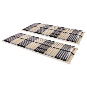 Slatted bases with 42 slats 7 zones 2 units 70x200 cm by , Beds and slatted bases - Ref: Foro24-3051420, Price: 171,99 €, Dis...