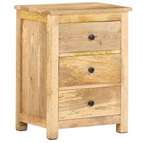 Mesita de noche de madera maciza de mango 45x35x60 cm de , Mesitas de noche - Ref: Foro24-320807, Precio: 152,81 €, Descuento: %