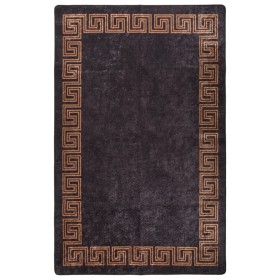 Alfombra lavable antideslizante negro y dorado 160x230 cm de , Alfombras - Ref: Foro24-337931, Precio: 55,96 €, Descuento: %