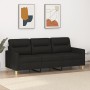 Sofá de 3 plazas de tela negro 180 cm de , Sofás - Ref: Foro24-359247, Precio: 301,75 €, Descuento: %