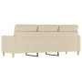 3-seater cream fabric sofa 180 cm by , Sofas - Ref: Foro24-359245, Price: 301,99 €, Discount: %