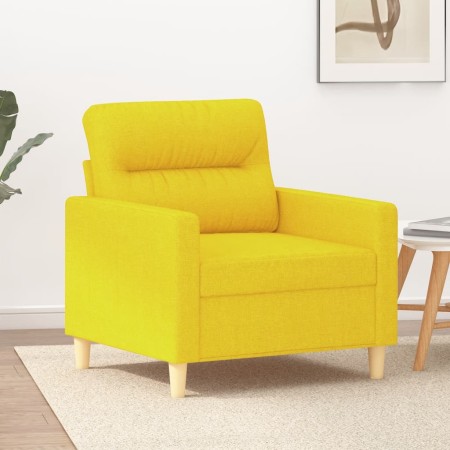 Sillón de tela amarillo claro 60 cm de , Sofás - Ref: Foro24-359224, Precio: 163,58 €, Descuento: %