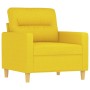 Sillón de tela amarillo claro 60 cm de , Sofás - Ref: Foro24-359224, Precio: 163,58 €, Descuento: %