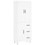 Tall white plywood sideboard 69.5x34x180 cm by , Sideboards - Ref: Foro24-3198105, Price: 162,08 €, Discount: %