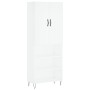 Tall white plywood sideboard 69.5x34x180 cm by , Sideboards - Ref: Foro24-3198113, Price: 130,99 €, Discount: %