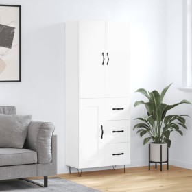 High glossy white plywood sideboard 69.5x34x180 cm by , Sideboards - Ref: Foro24-3198107, Price: 178,91 €, Discount: %