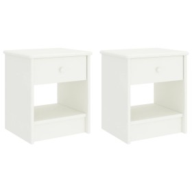 Two white pine wood bedside tables 35x30x40 cm by vidaXL, Nightstands - Ref: Foro24-322228, Price: 72,33 €, Discount: %