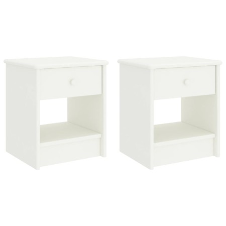 Two white pine wood bedside tables 35x30x40 cm by vidaXL, Nightstands - Ref: Foro24-322228, Price: 72,29 €, Discount: %