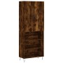 Tall smoked oak plywood sideboard 69.5x34x180 cm by , Sideboards - Ref: Foro24-3198118, Price: 130,99 €, Discount: %