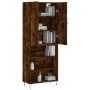 Tall smoked oak plywood sideboard 69.5x34x180 cm by , Sideboards - Ref: Foro24-3198118, Price: 130,99 €, Discount: %