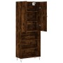 Aparador alto madera contrachapada roble ahumado 69,5x34x180 cm de , Aparadores - Ref: Foro24-3198118, Precio: 129,05 €, Desc...