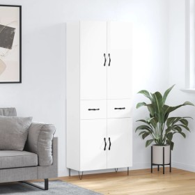 High glossy white plywood sideboard 69.5x34x180 cm by , Sideboards - Ref: Foro24-3198179, Price: 171,74 €, Discount: %