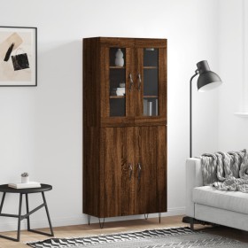 Tall oak brown plywood sideboard 69.5x34x180 cm by , Sideboards - Ref: Foro24-3198248, Price: 152,99 €, Discount: %