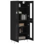 Tall black plywood sideboard 69.5x34x180 cm by , Sideboards - Ref: Foro24-3198306, Price: 187,63 €, Discount: %