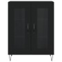 Tall black plywood sideboard 69.5x34x180 cm by , Sideboards - Ref: Foro24-3198306, Price: 187,63 €, Discount: %