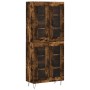 Aparador alto madera contrachapada roble ahumado 69,5x34x180 cm de , Aparadores - Ref: Foro24-3198310, Precio: 151,86 €, Desc...