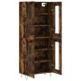 Aparador alto madera contrachapada roble ahumado 69,5x34x180 cm de , Aparadores - Ref: Foro24-3198310, Precio: 151,86 €, Desc...