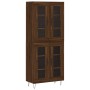 Aparador alto madera contrachapada marrón roble 69,5x34x180 cm de , Aparadores - Ref: Foro24-3198312, Precio: 163,02 €, Descu...