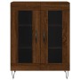 Aparador alto madera contrachapada marrón roble 69,5x34x180 cm de , Aparadores - Ref: Foro24-3198312, Precio: 163,02 €, Descu...