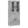 Concrete gray plywood tall sideboard 69.5x34x180 cm by , Sideboards - Ref: Foro24-3198373, Price: 158,99 €, Discount: %