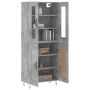 Concrete gray plywood tall sideboard 69.5x34x180 cm by , Sideboards - Ref: Foro24-3198373, Price: 158,99 €, Discount: %