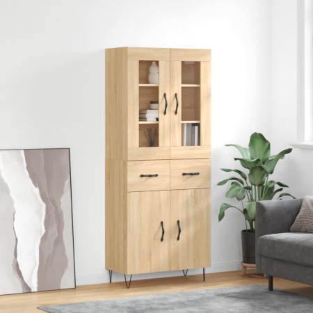 Hohes Sideboard aus eichenfarbenem Sperrholz, 69,5 x 34 x 180 cm von , Sideboards - Ref: Foro24-3198564, Preis: 161,06 €, Rab...