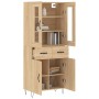 High oak-colored plywood sideboard 69.5x34x180 cm by , Sideboards - Ref: Foro24-3198564, Price: 161,06 €, Discount: %